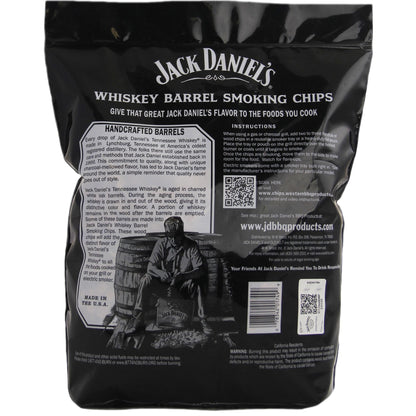 Jack Daniel's Tennessee Whiskey Barrel Smoking Oak Wood Chips, 180 Cubic Inches