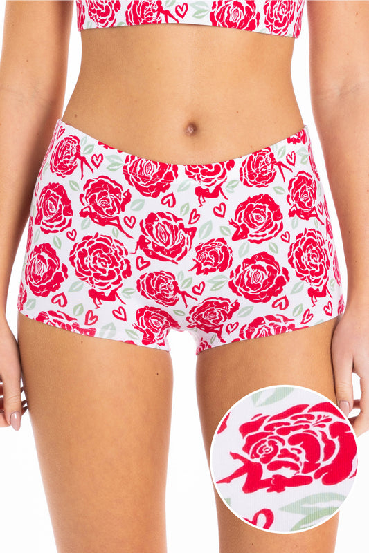 The Bloom With A View | Naughty Roses Modal Boyshort Underwear