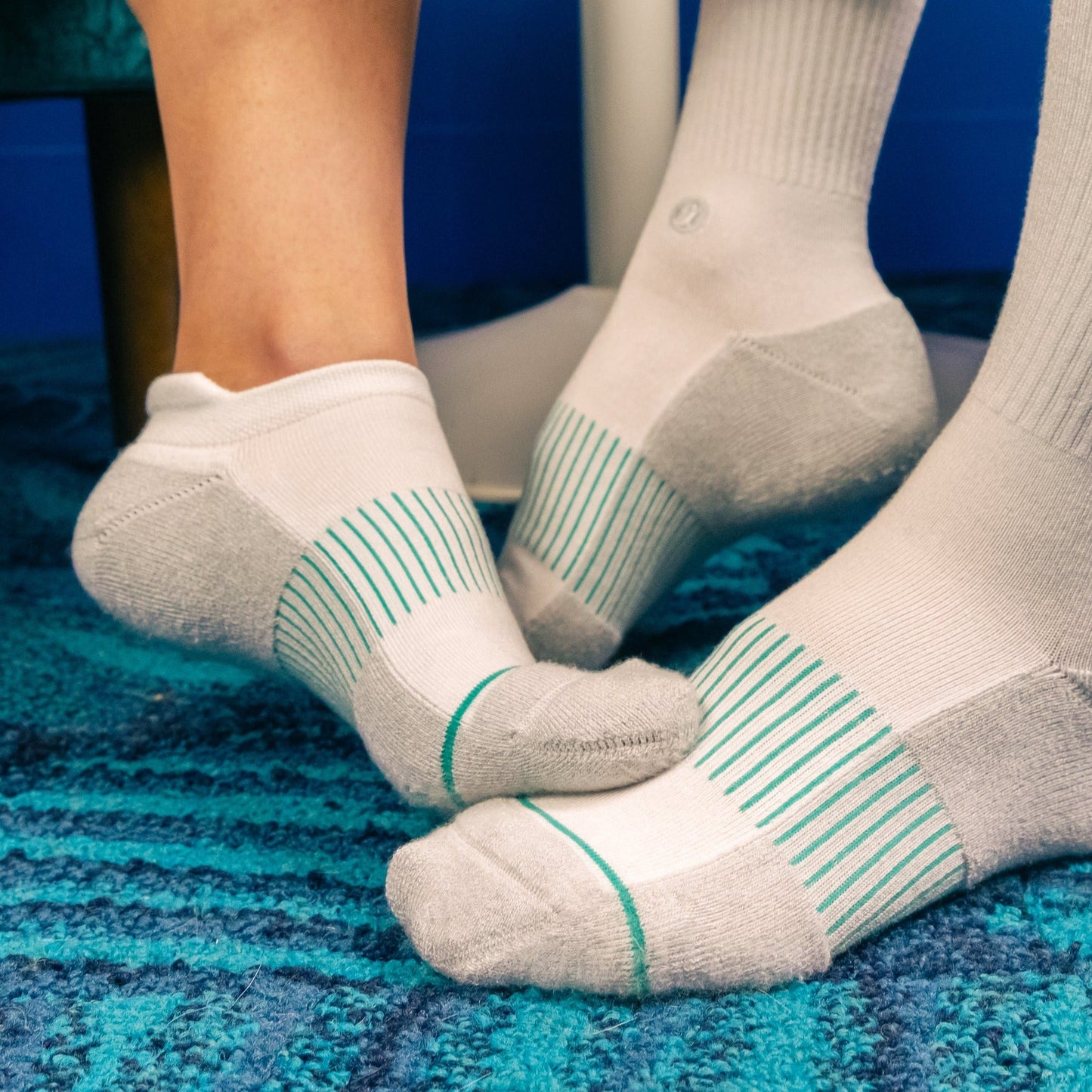 The Cloud 9 | White Stay Weird Heel Hammock™ Ankle Socks