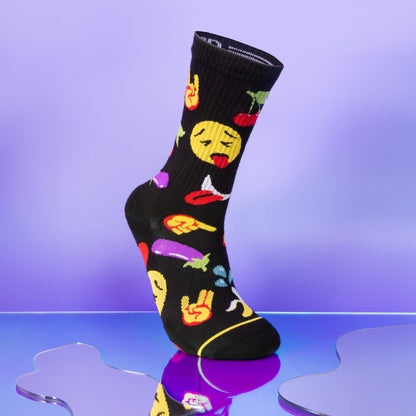 The Flirt | Emoji Heel Hammock™ Crew Socks