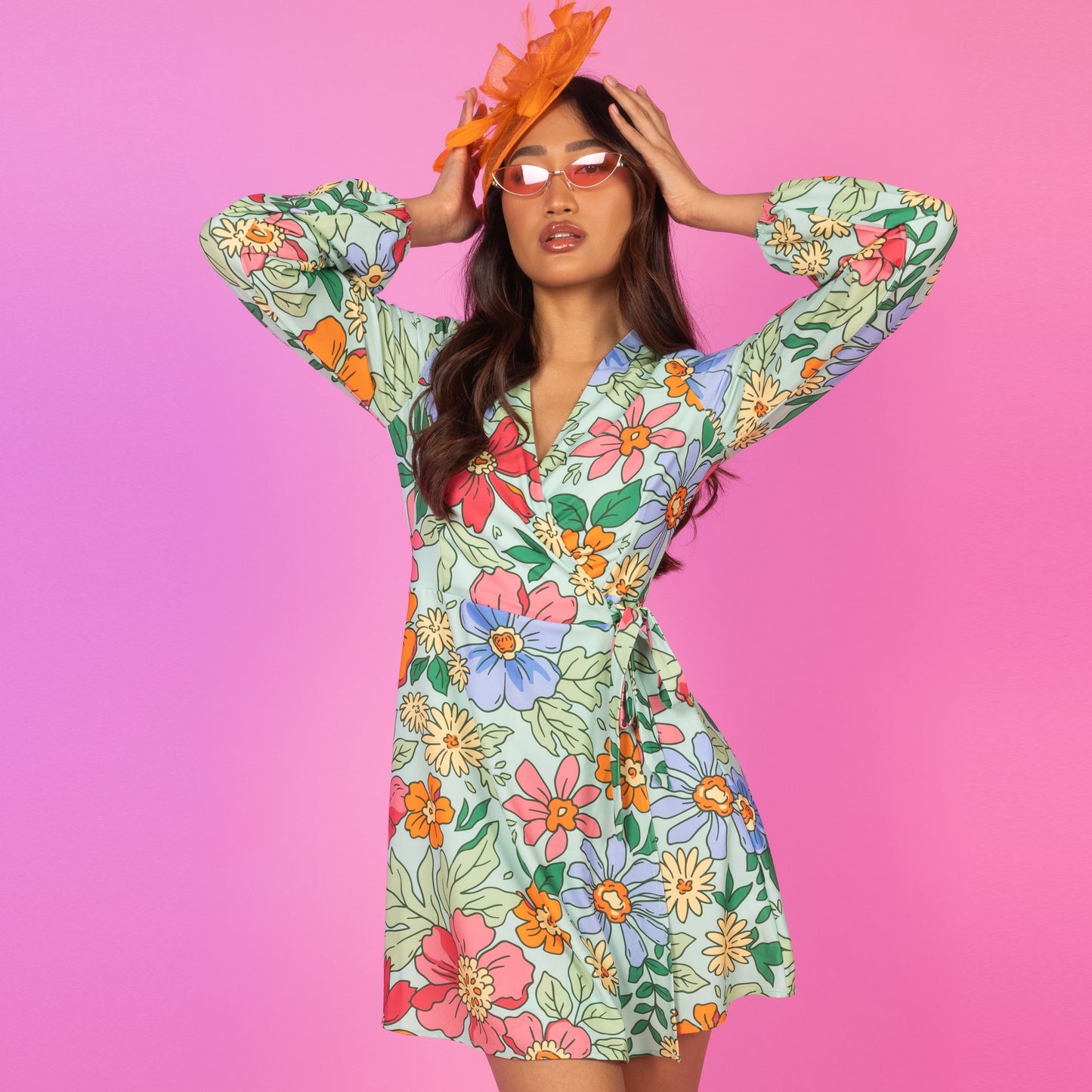 The Garden Party | Floral Derby Wrap Dress