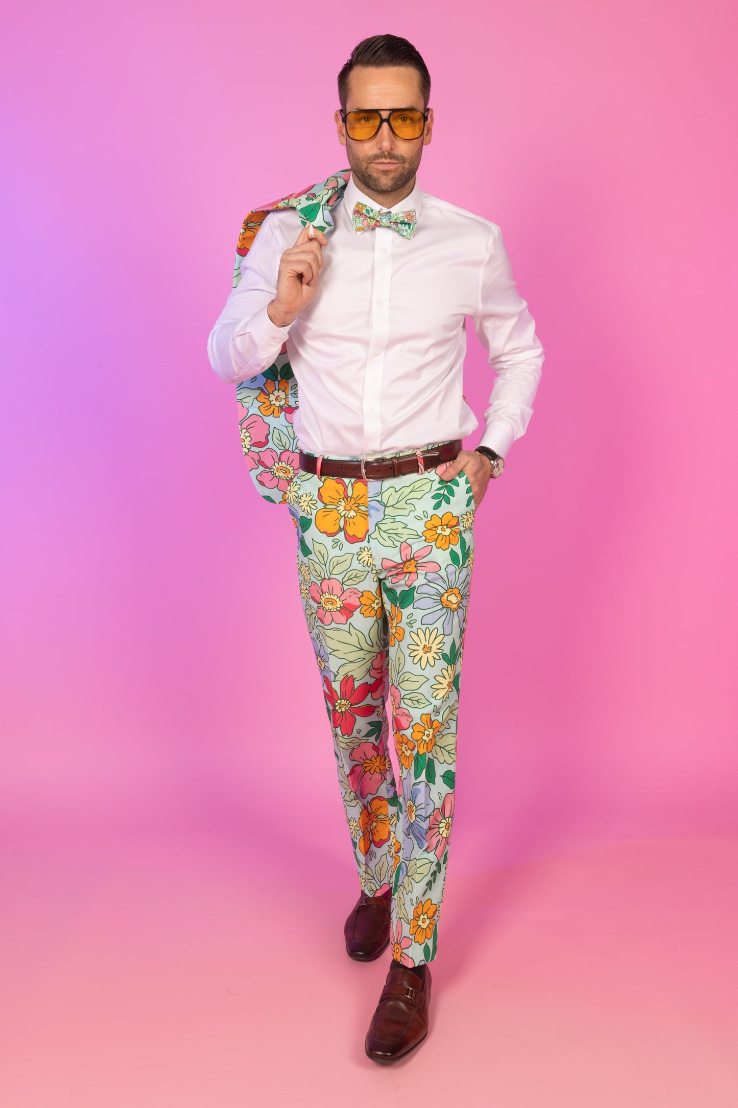 The Garden Party | Floral Derby Suit Pants