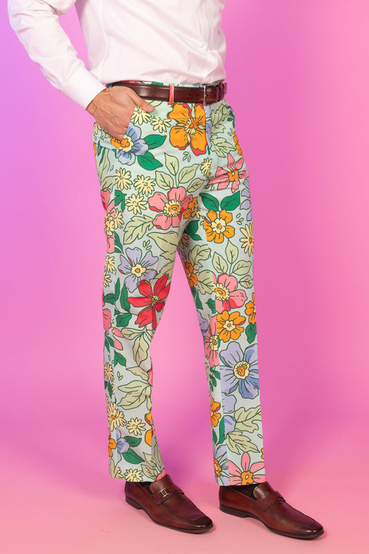 The Garden Party | Floral Derby Suit Pants