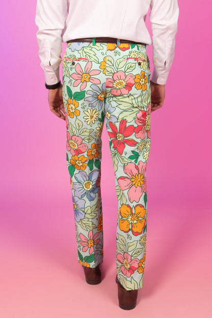 The Garden Party | Floral Derby Suit Pants