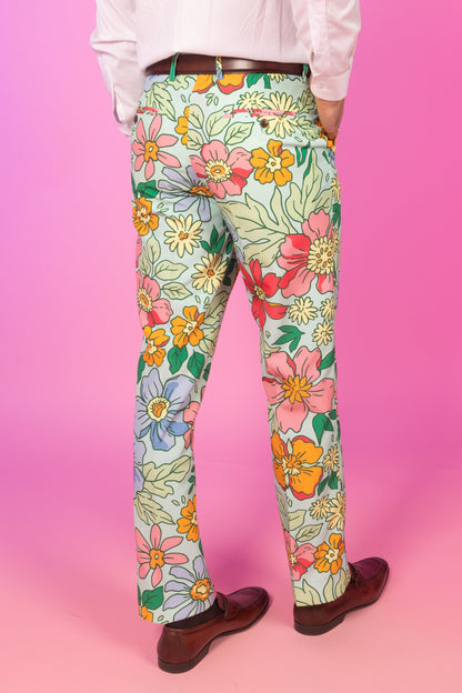 The Garden Party | Floral Derby Suit Pants