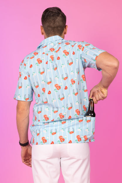 The Good Gallop | Floral Horseshoes Hawaiian Shirt