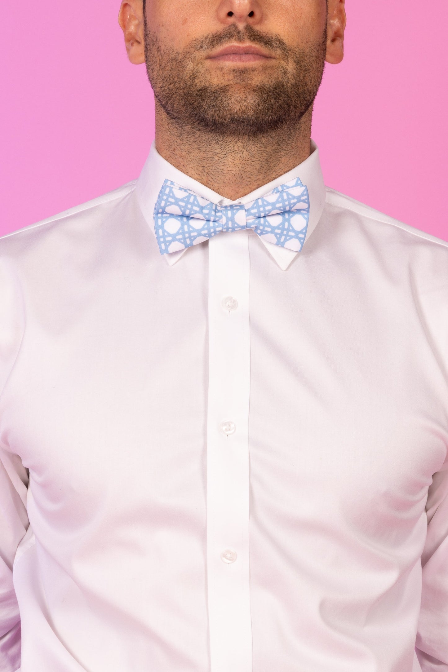 The Porch Swing | Light Blue Caned Wicker Bow Tie