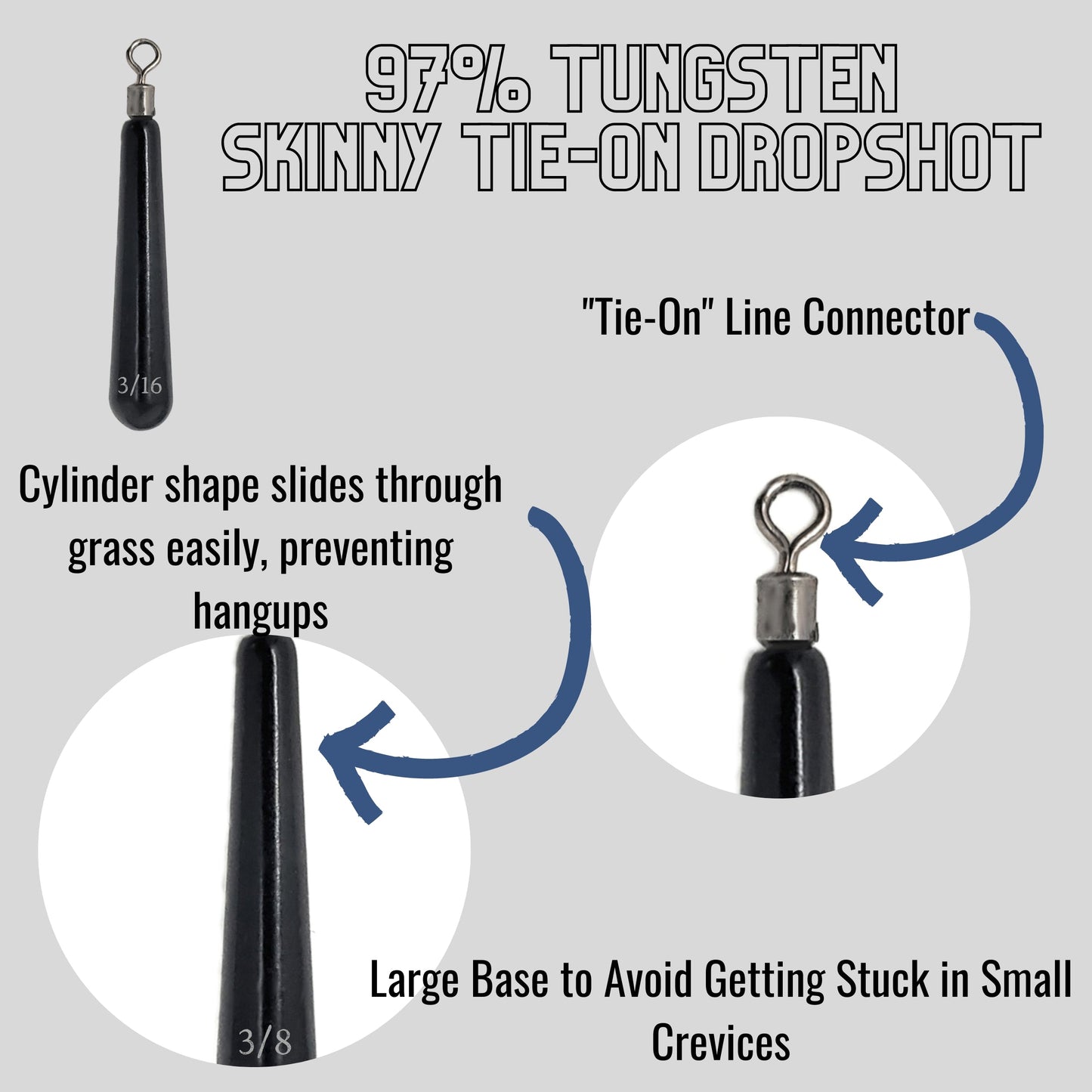 Reaction Tackle Tungsten Drop Shot Weights