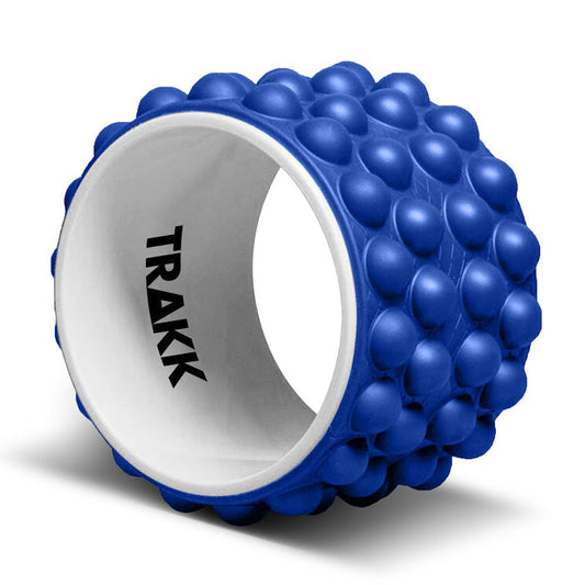 TRAKK ACCU-WHEEL Foam Roller Recovery Wheel for Full Body Pain Relief, Blue