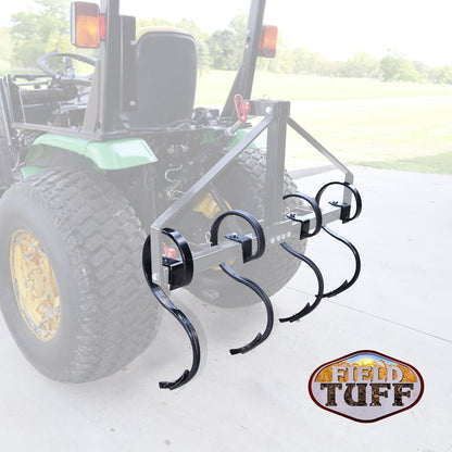 Field Tuff 43' Disc Cultivator Garden Bedder and Hiller 4 Piece Shank Attachment