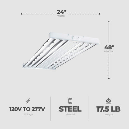 Metalux F Bay HBL 2 x 4' 4 Lamp T8 Commercial Fluorescent Lamp Light Fixture