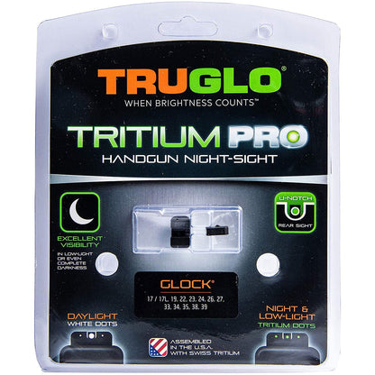 TruGlo Tritium Pro Glow in the Dark Handgun Glock Night Sight for Glock Pistols