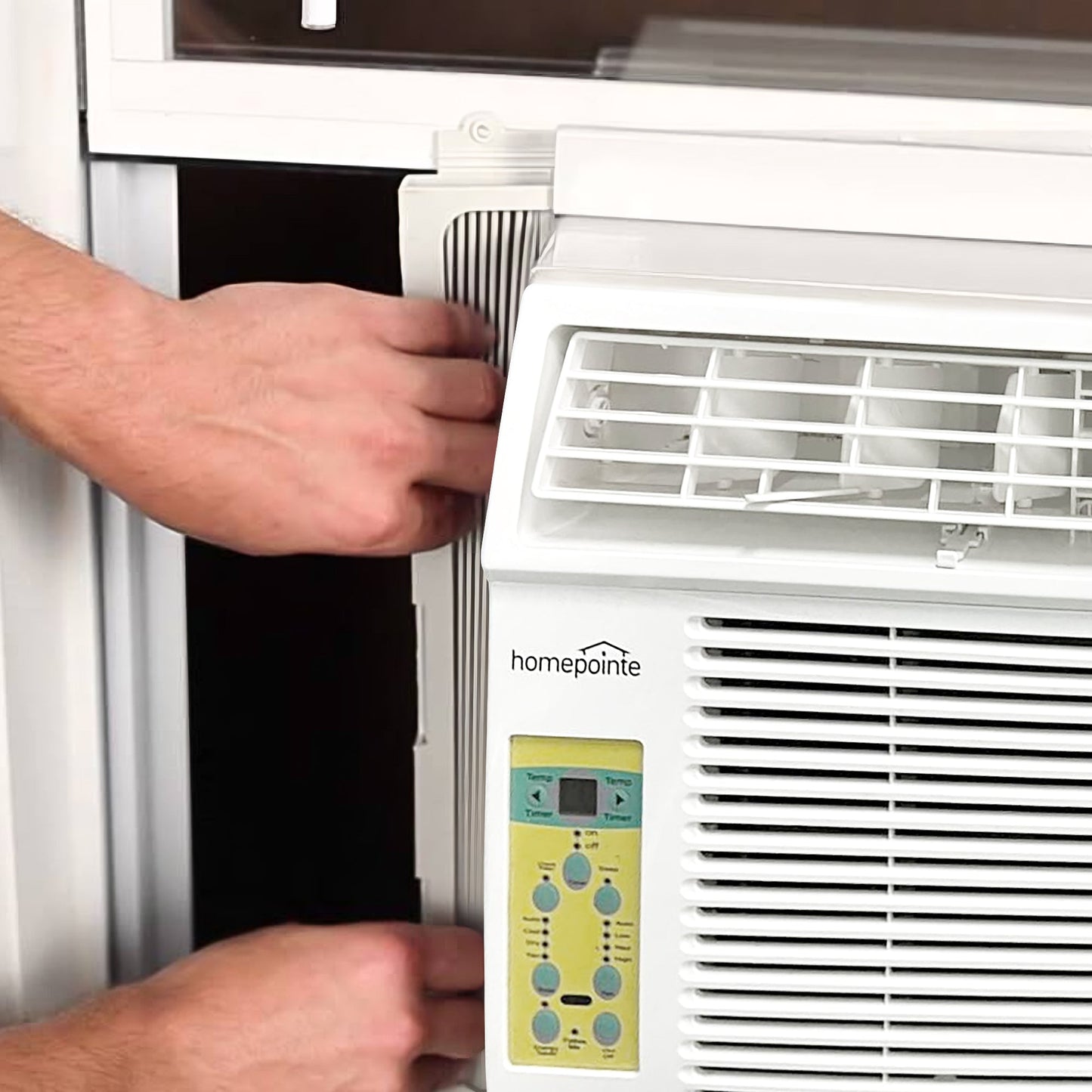 HomePointe 14500 BTU Window Air Conditioner w/Remote Control & LED Digital Panel