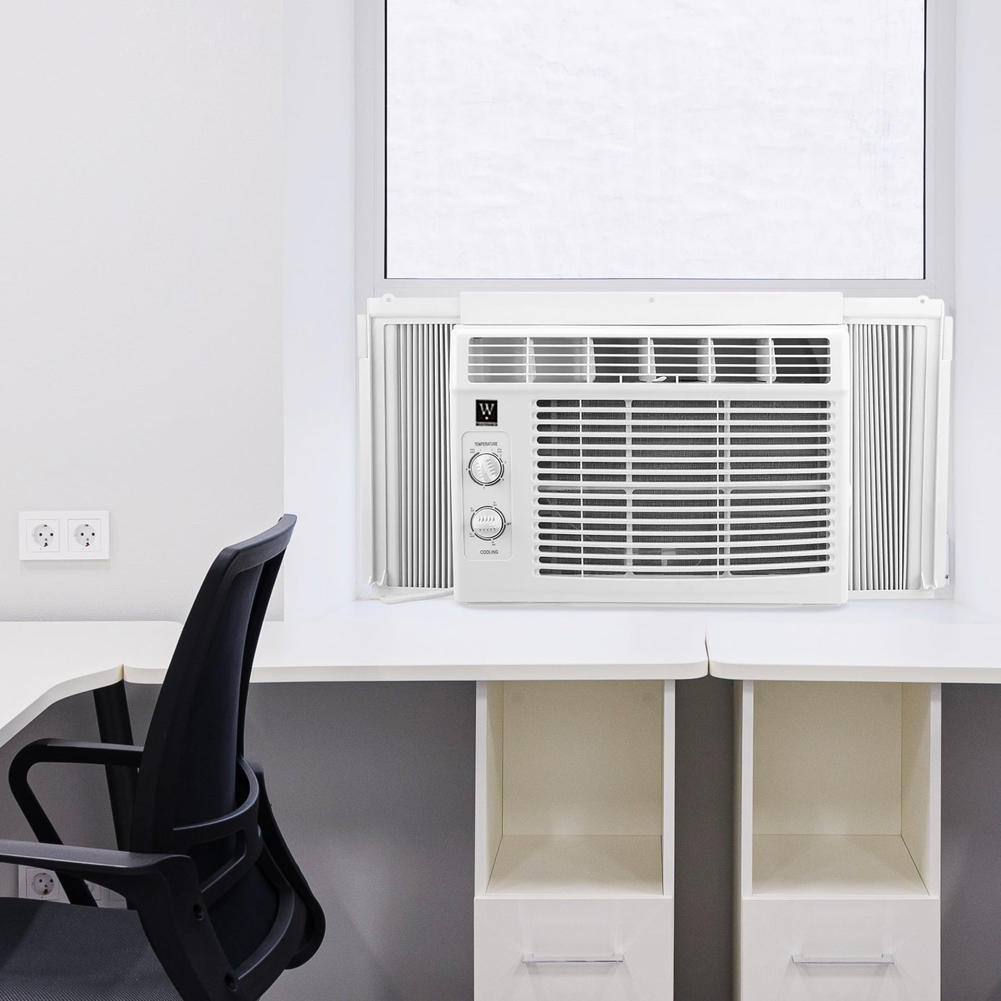 HomePointe 5,000 BTU Mechanical Window Air Conditioner with Rotary Thermostat