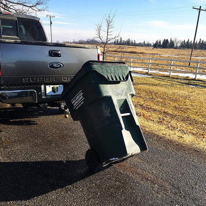 Tow Tuff Dumpster Dolly Trash Can Trailer Hitch For Car, Truck, Tractor, and ATV