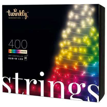 Twinkly Strings App-Controlled Smart LED Christmas Lights 400 RGB+White 105 Ft