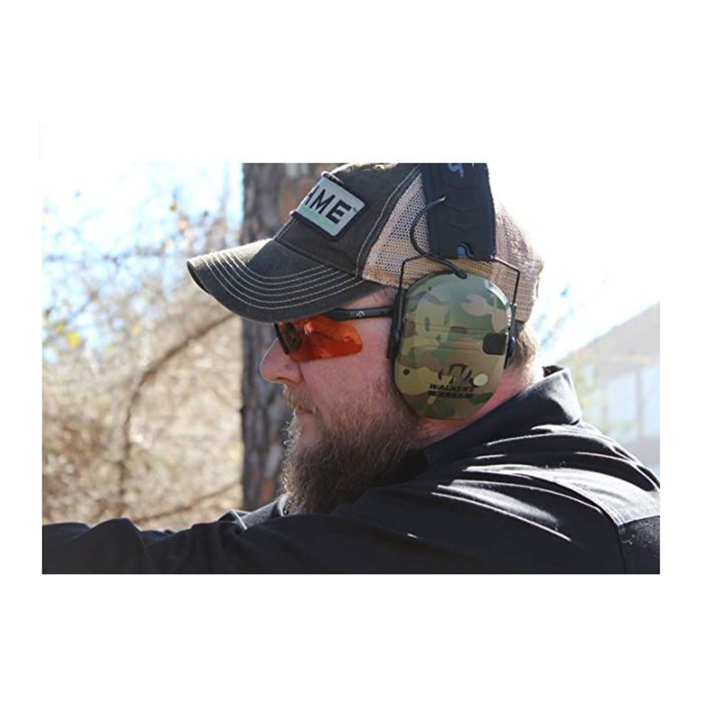 Walkers Razor Slim Electronic Folding Ear Muffs with NRR 23 dB, Multicam Camo