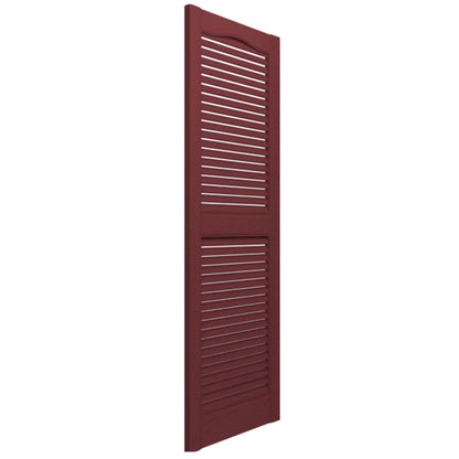 Plastic Development Group 14 x 63 Inch Outdoor Vinyl Louvered Shutters, Bordeaux