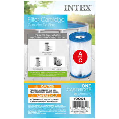 Intex 15ft x 15ft x 48in Above Ground Pool Set & Filter Pump Cartridge(6 Pack)