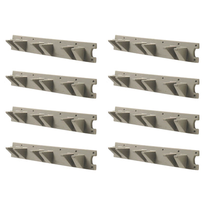 Suncast 2 Foot Wall Mount Long Handled Garden Tool Hanger Organizer (8 Pack)