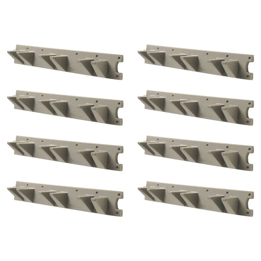Suncast 2 Foot Wall Mount Long Handled Garden Tool Hanger Organizer (8 Pack)