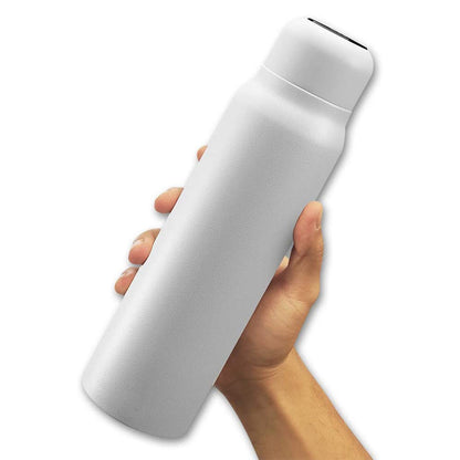 UVILIZER Pure Portable Water Bottle w/ Disinfecting UV LED Light Sanitizer Cap