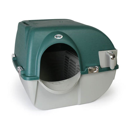 Omega Paw Premium Roll 'N Clean Self Cleaning Litter Box, Regular Size, Green