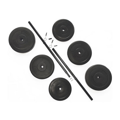 BalanceFrom Fitness Home Gym Steel Barbell Vinyl Weight Lifting Set, 100 Pounds