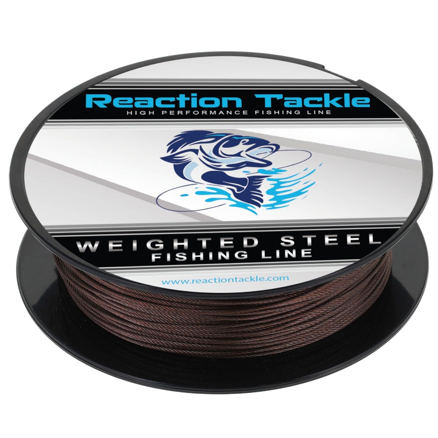 Reaction Tackle Weighted Stainless Steel Trolling Line 45LB- Premium Weighted Fishing Wire