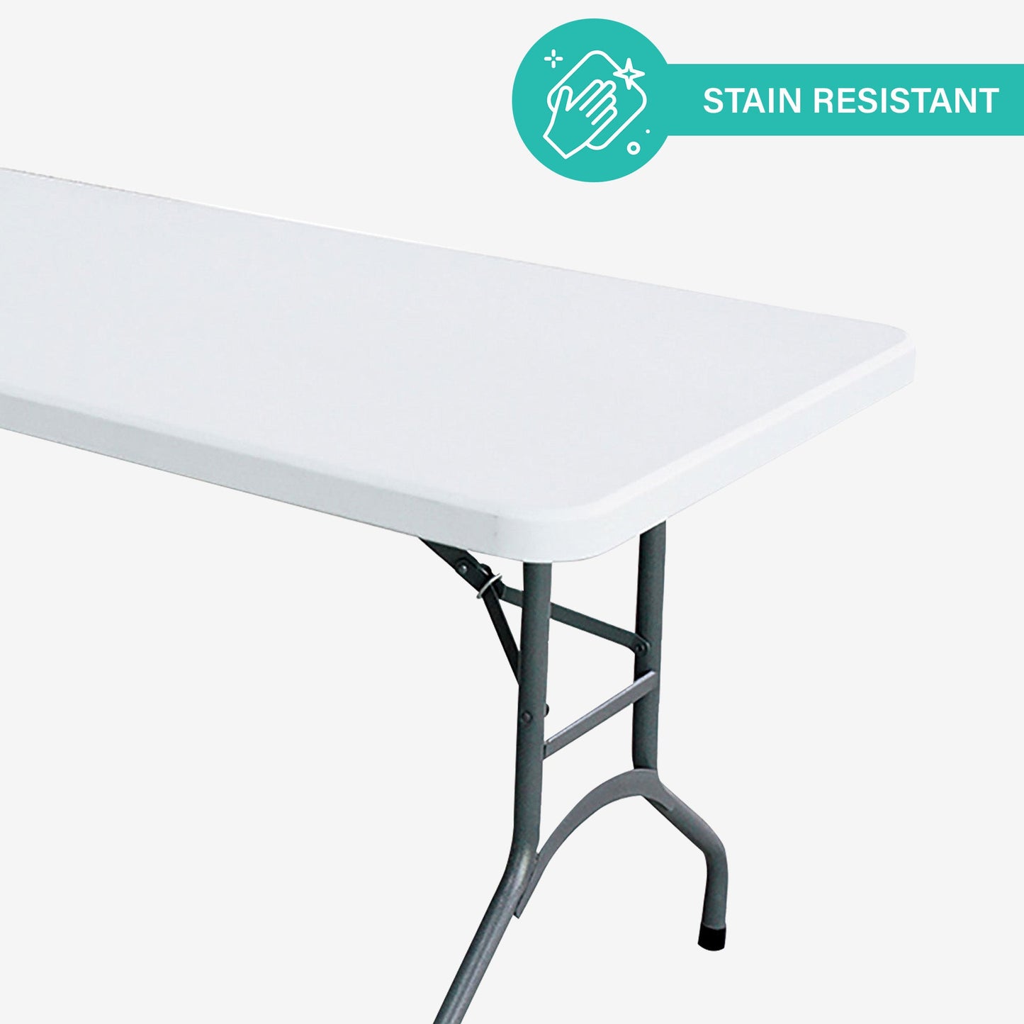 Peakform Compact Folding Banquet Table for Indoor or Outdoor Use, 6 Foot, White