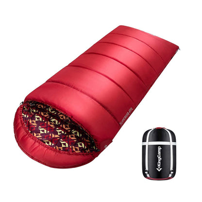 KingCamp Outdoor 30 Degree Adult Sleeping Bag for Camping and Backpacking, Red