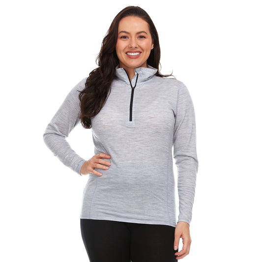 Micro Weight - Women's Wool 1/4 Zip Woolverino