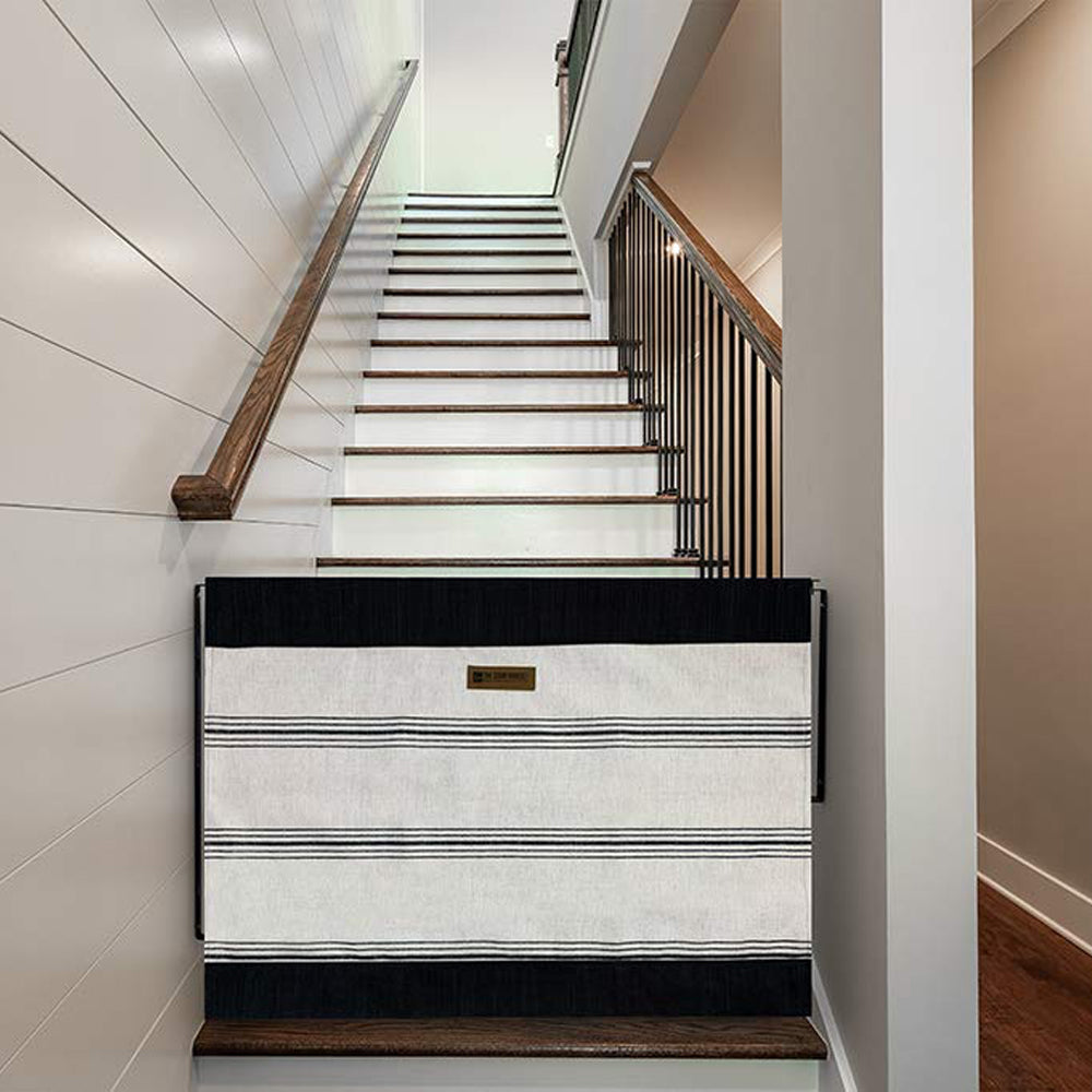 The Stair Barrier 27 to 42.5 Inch Wall to Wall Single Panel Swing Gate, Snow