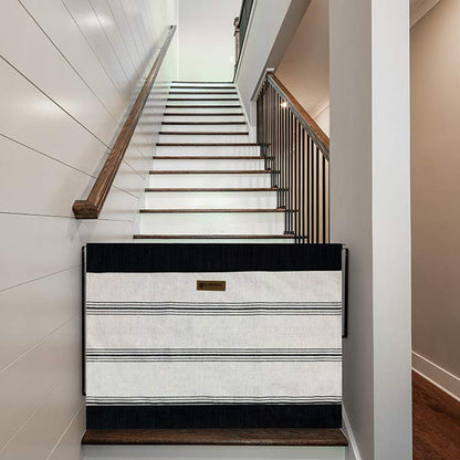 The Stair Barrier 27 to 42.5 Inch Wall to Wall Single Panel Swing Gate, Snow