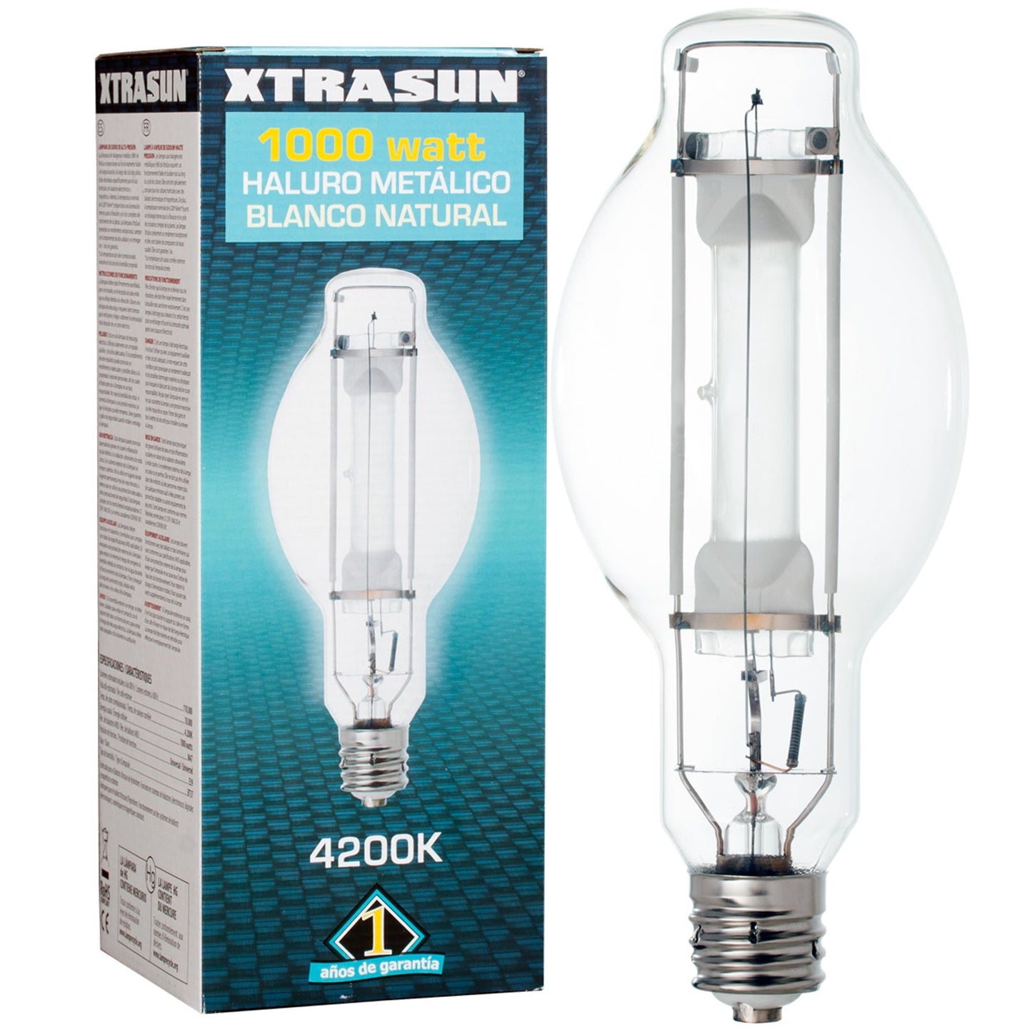 Xtrasun XTB2000 Natural White 4200K Metal Halide Grow Lamp Light, 1000 Watts