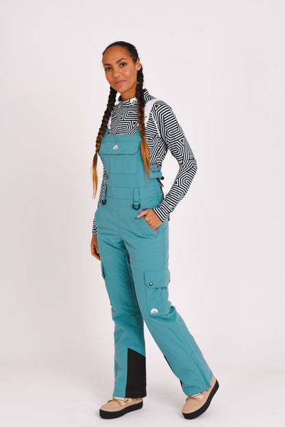 Yeah Girl Bib Pant - Teal