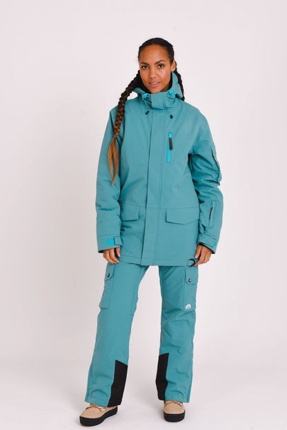 Yeah Girl Bib Pant - Teal