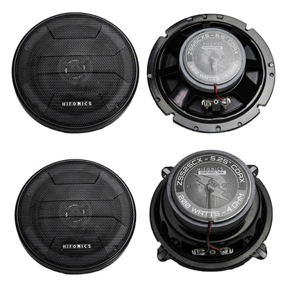 Hifonics Zeus Coaxial Speakers 6.5" 300W Shallow Mount, Pair & 5.25" 200W, Pair